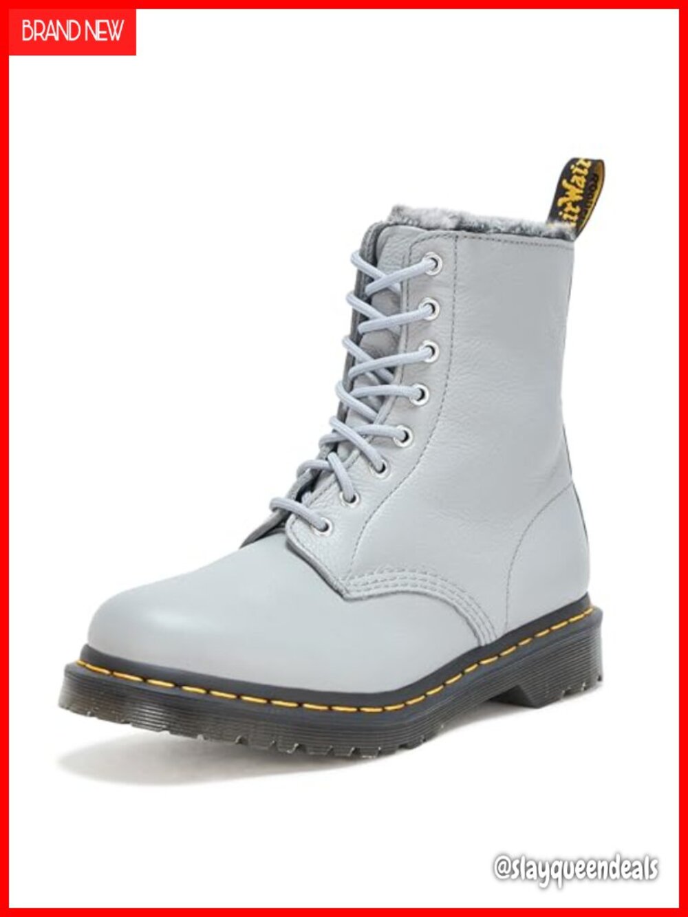 Dr. Martens 1460 Faux Fur Lined Virginia Leather Ankle Boot Combat